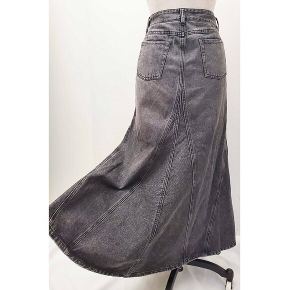 Vintage 80s 90s Jeanology Women's Denim Skirt Black Wash Gems Mermaid 10 - Picture 8 of 10